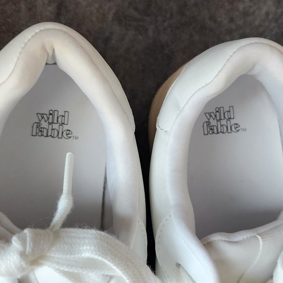 Wild Fable White Platform Sneakers Size 7.5 - Picture 12 of 16